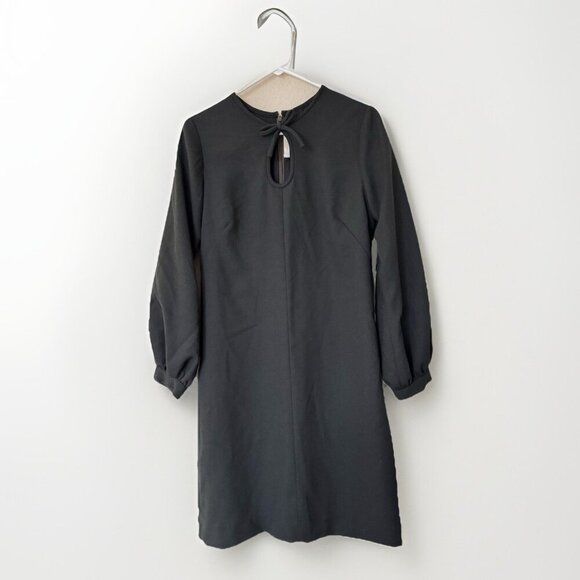 Shannon McLean Womens Puff Sleeve Mini Dress Green Size Medium Bow Detail - Picture 1 of 7